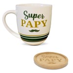 Coffret cadeau grande tasse et sous-tasse Le Caf de Papy