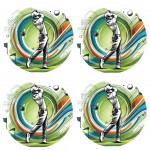 Set de 4 dessous de verres golfeur Cbkreation