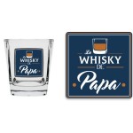 Set verre  whisky et dessous de verre le whisky de papa