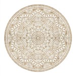 Set de table rond en toile de jute mandala 38 cm