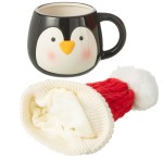 Set cadeau mug pingouin et bonnet