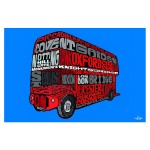 Poster bus londonien rtro 61 x 91.5 cm