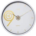 Horloge minimaliste blanche secondes continues 25.5 cm