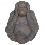 Grande statuette Orang Outan N'entend rien