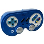 Tirelire manette de jeux vido en rsine bleue 15 cm