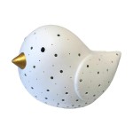 Lampe  poser oiseau en porcelaine blanche 24 cm