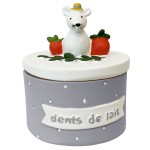 Petite boite  dents de lait souris Gabrielle gris bleu