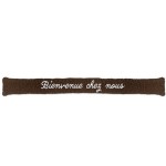 Coussin bas de porte moutonneux brod