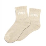 Paire de chaussettes Solaire pailletes beige