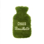 Bouillotte en fourrure verte paillete - Chaud bouillotte