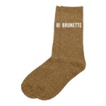 Paire de chaussettes paillettes brunette marron