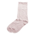 Paire de chaussettes paillettes chaton rose pastel