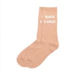 Paire de chaussettes paillettes maman d'amour