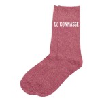 Paire de chaussettes paillettes connasse rose