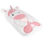 Bouillotte licorne en fourrure rose et blanche pour enfant