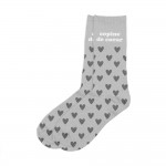 Paire de chaussettes paillettes copine de coeur grises