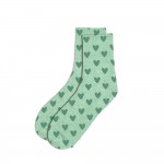 Une paire de chaussettes paillettes coeurs verts