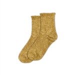 Paire de chaussettes  paillettes  feston or