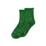 Paire de Chaussettes  Paillettes  Feston vert