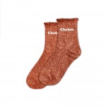 Paire de Chaussettes  Paillettes  Feston Chaton - Rouge