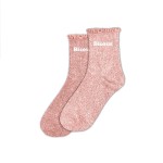 Paire de chaussettes paillettes  feston bisous rose