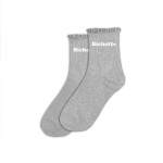 Paire de chaussettes paillettes  feston Bichette grises