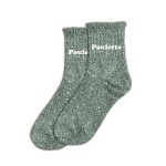 Paire de chaussettes paillettes  feston Poulette vertes