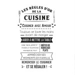 Autocollant Mural les rgles d'or de la cuisine