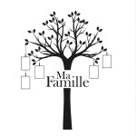 Autocollant mural arbre ma famille