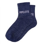 Paire de chaussettes Bleue  paillettes Pipelette