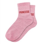 Paire de chaussettes  paillettes princesse rose