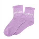 Paire de chaussettes parme pailletes Captivante