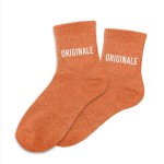 Paire de chaussettes orange pailletes Originale