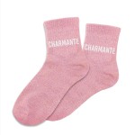 Paire de chaussettes rose pailletes Charmante