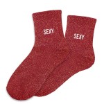 Paire de chaussettes rouges pailletes Sexy