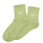 Paire de chaussettes vert clair  paillettes Zen