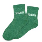 Paire de chaussettes vertes pailletes Djante