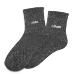 Paire de chaussettes Ange Dmon dpareilles noires