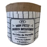 Cache-pot en jute modle Mon petit jardin botanique