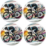 Set de 4 dessous de verres cycliste Cbkreation