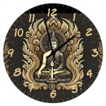 Horloge en verre mditation de bouddha 29 cm