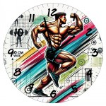 Horloge en verre Culturisme 29 cm