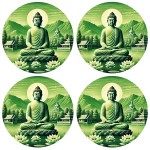 Set de 4 dessous de verres sagesse de bouddha Cbkreation