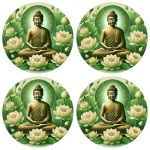 Set de 4 dessous de verres sagesse de bouddha Cbkreation