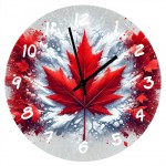 Horloge en verre lutins de Nol 29 cm