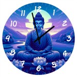 Horloge en verre sagesse de bouddha 29 cm