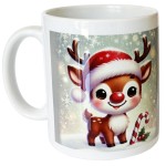 Mug en cramique petit renne de Nol - CBKreation