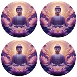 Set de 4 dessous de verres sagesse de bouddha Cbkreation