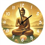 Horloge en verre sagesse de bouddha 29 cm