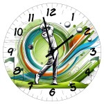 Horloge en verre golf 29 cm